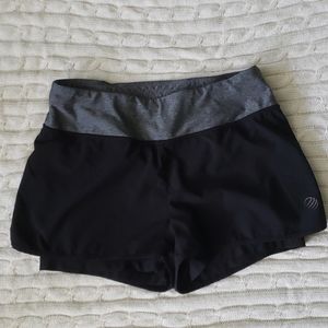 MPG Double Layer Black Running Shorts XS